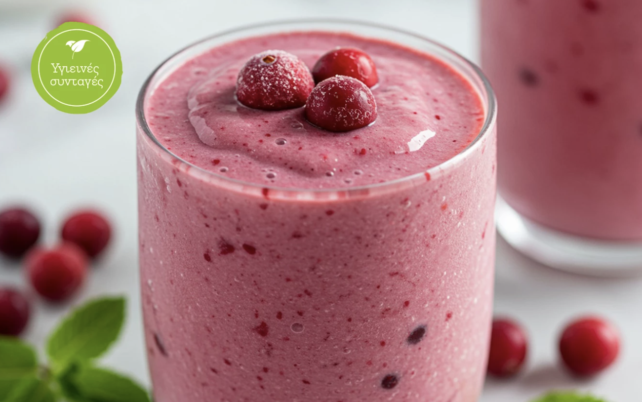 Το γλυκό υης ημέρας: Παγωμένο smoothie με cranberries & γάλα αμυγδάλου