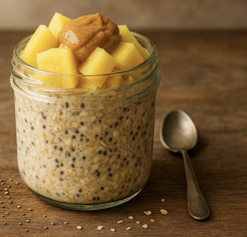 Το γλυκό της ημέρας: Overnight oatmeal με ανανά