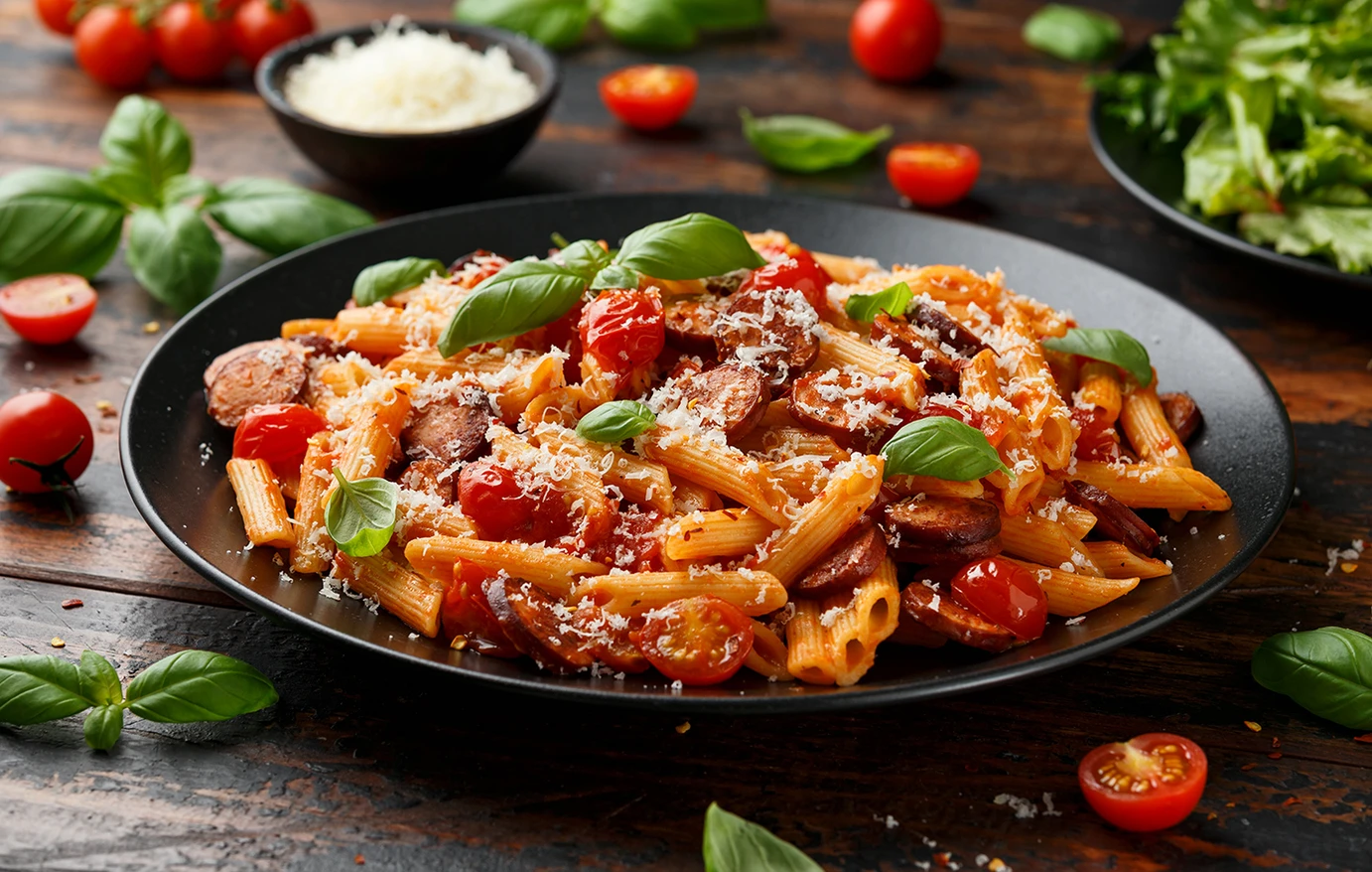 Τι θα φάμε σήμερα; Ζυμαρικά με πικάντικο λουκάνικο