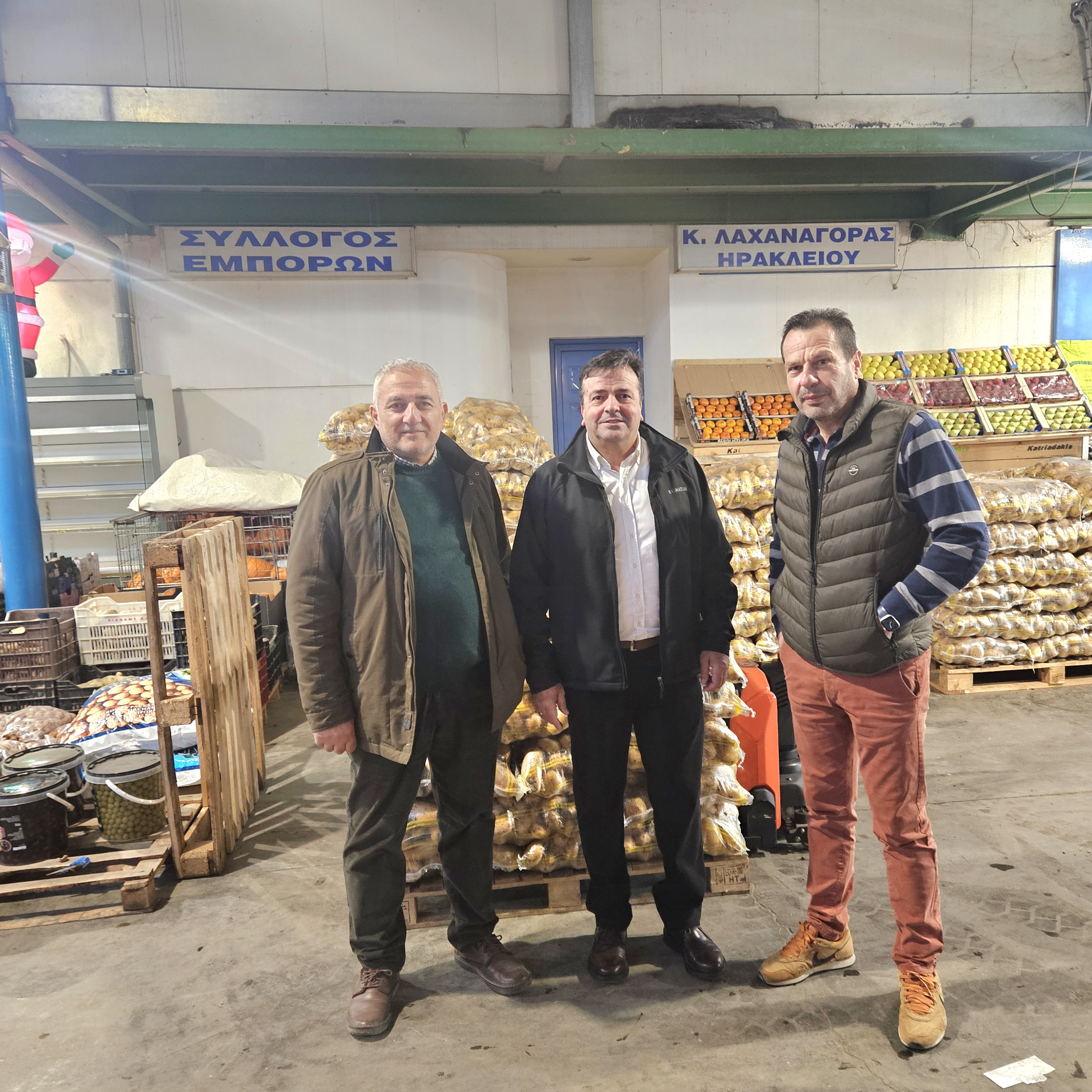 Ηράκλειο: Στην κεντρική λαχαναγορά ο Αντιπεριφερειάρχης Νίκος Συριγωνάκης