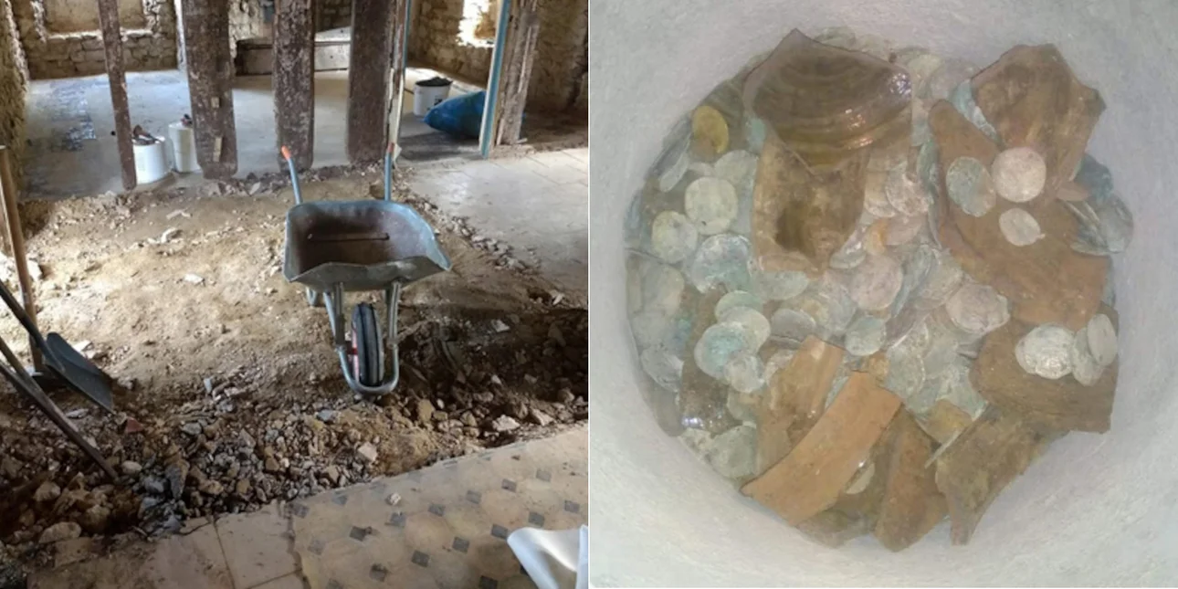 Ζευγάρι ανακαίνισε την κουζίνα του και ανακάλυψε έναν θαμμένο θησαυρό του 17ου αιώνα