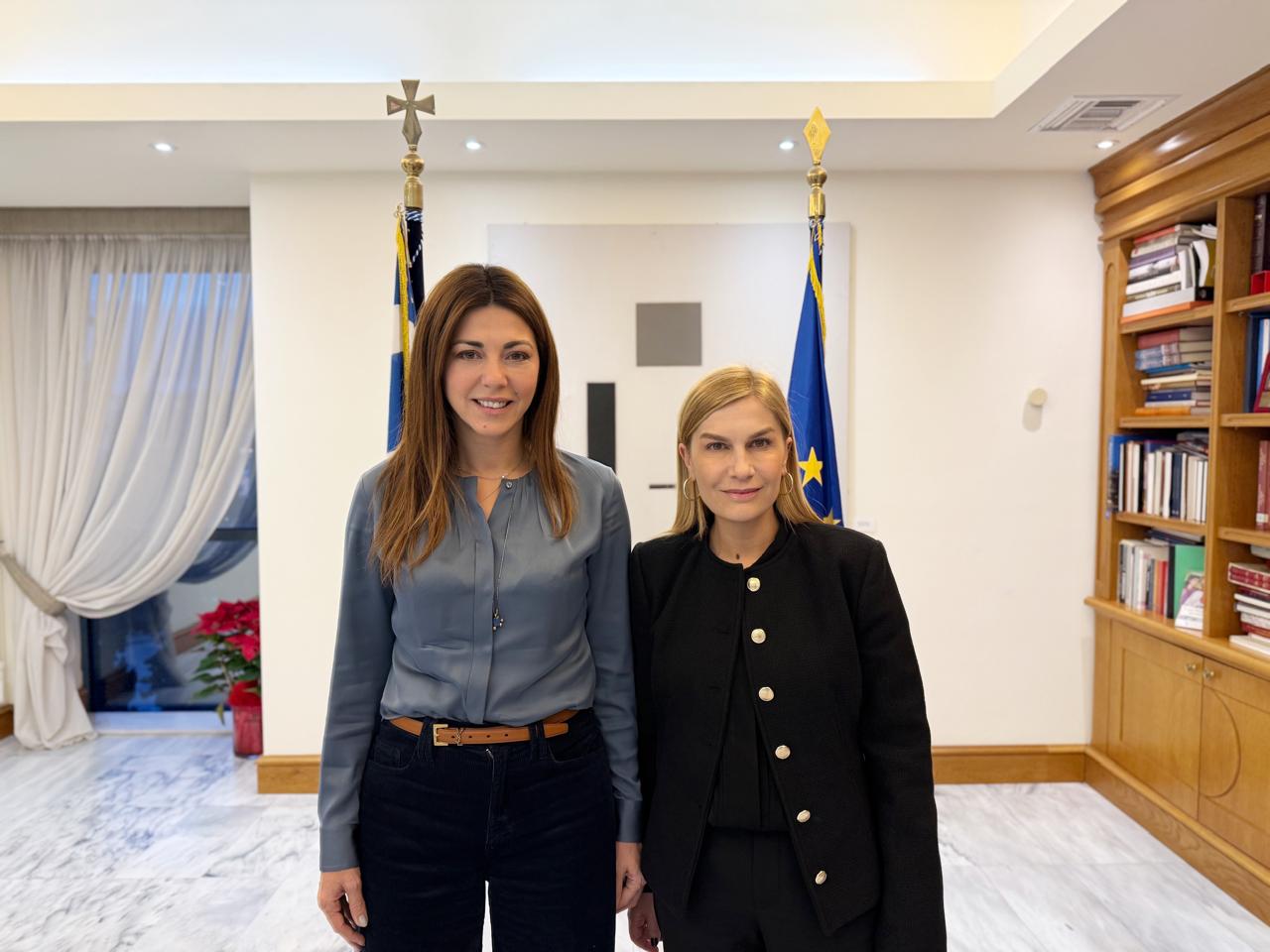 Συνάντηση Σέβης Βολουδάκη με την Υπουργό Παιδείας για ζητήματα που αφορούν την εκπαίδευση στον Νομό Χανίων