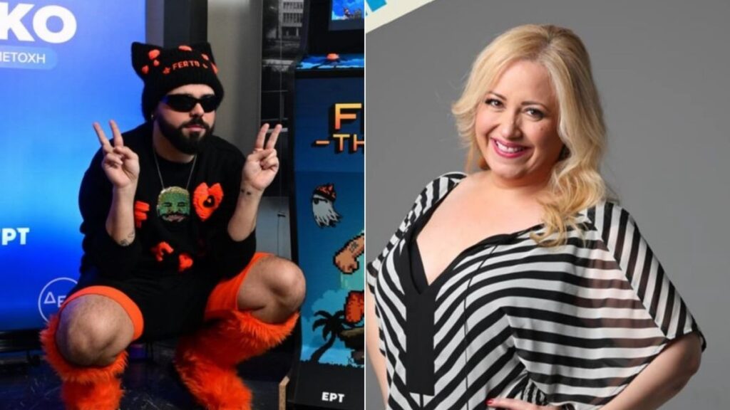 Η Παρθένα Χοροζίδου στην σκηνή της Eurovision με τον Akylas