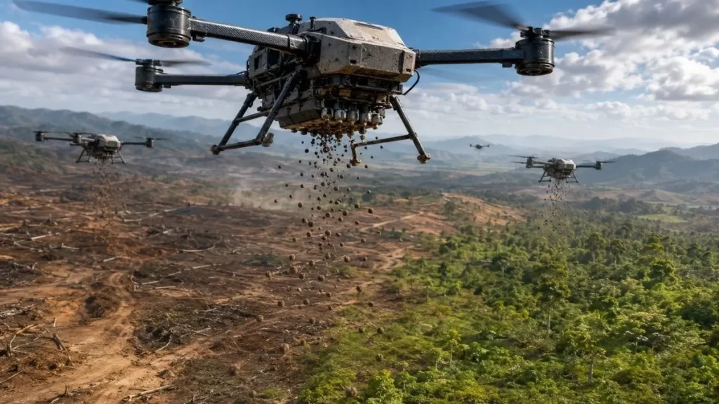 Πρώην μηχανικός της NASA μετατρέπει drones σε «μηχανές αναδάσωσης»: Φυτεύουν 40 εκατομμύρια δέντρα τον χρόνο Πρώην μηχανικός της NASA μετατρέπει drones σε «μηχανές αναδάσωσης»: Φυτεύουν 40 εκατομμύρια δέντρα τον χρόνο